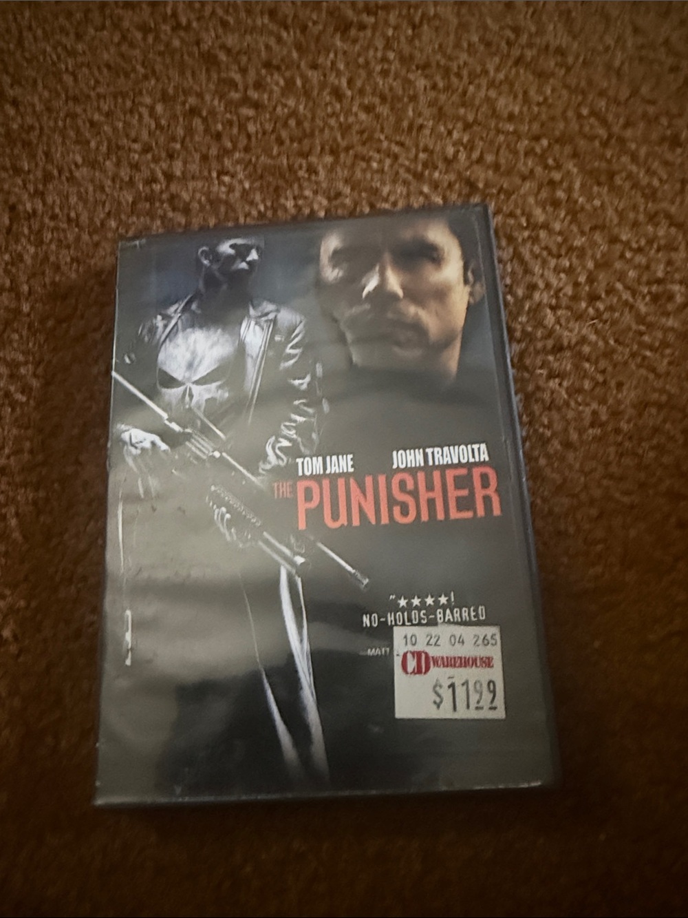 The Punisher (Black) Movie DVD - Tom Jane, John Travolta